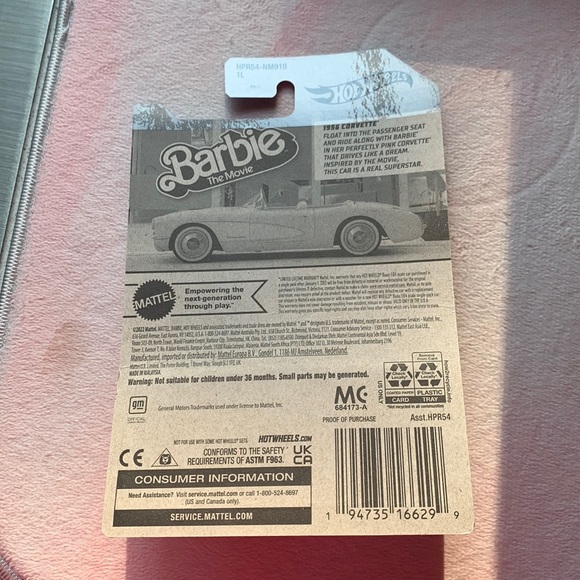 💕 Barbie Movie Corvette Hot Wheels 1956 set of 2 brand new💕 - Picture 6 of 6